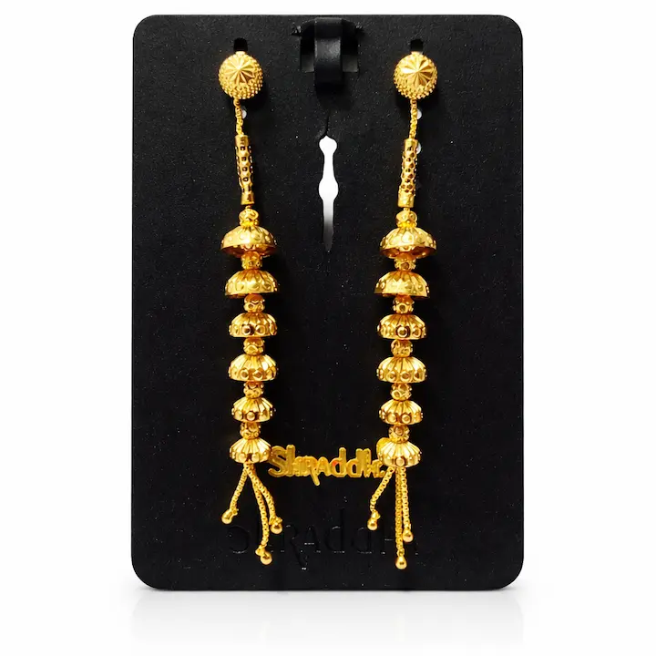 Luxury Long Gold-Polish Earrings